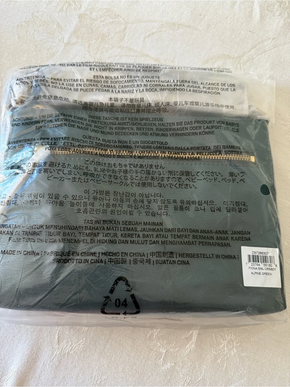 Fossil Fiona Small Leather Crossbody Bag “Alpine Green”